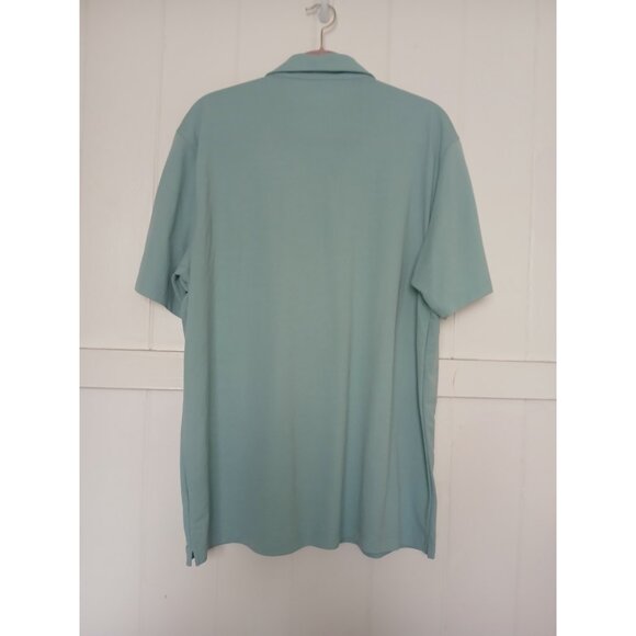 Mugsy Polo Golf Shirt Mens XXL Mint Green Short Sleeve Nylon Rayon - Picture 2 of 11
